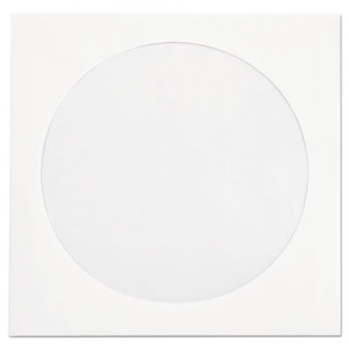 Quality Park™ CD/DVD Sleeves, 1 Disc Capacity, White, 250/Box Item: QUA62905