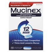 Mucinex® Maximum Strength Expectorant, 14 Tablets/Box Item: RAC02314