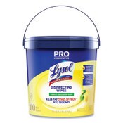 LYSOL® Brand Professional Disinfecting Wipe Bucket, 1-Ply, 6 x 8, Lemon and Lime Blossom, White, 800 Wipes Item: RAC99856EA