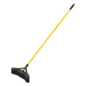Rubbermaid® Commercial Maximizer Push-to-Center Broom, Poly Bristles, 18 x 58.13, Steel Handle, Yellow/Black Item: RCP2018727