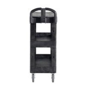Rubbermaid® Commercial BRUTE 3-Shelf Heavy-Duty Ergo Flat Utility Cart, Resin, 3 Shelves, 600 lb Capacity, 25.24" x 48.63" x 46.18", Black Item: RCP2203280