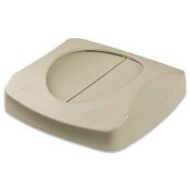 Rubbermaid® Commercial Swing Top Lid for Untouchable Recycling Center, 16" Square, Beige Item: RCP268988BG