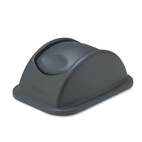 Rubbermaid® Commercial Rectangular Free-Swinging Plastic Lids, Black Item: RCP306600BK