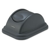 Rubbermaid® Commercial Rectangular Free-Swinging Plastic Lids, Black Item: RCP306700BK