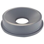 Rubbermaid® Commercial Round BRUTE Funnel Top Receptacle, For 32-Gallon Containers, 22.38" Diameter x 5h, Gray Item: RCP3543GRA