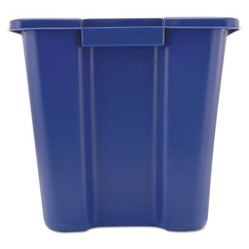 Rubbermaid® Commercial Stacking Recycle Bin, 14 gal, Polyethylene, Blue Item: RCP571473BE
