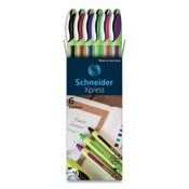Schneider® Xpress Fineliner Pen, Stick, Fine 0.8 mm, Assorted Ink and Barrel Colors, 6/Pack Item: RED190086