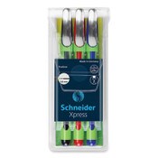 Schneider® Xpress Fineliner Porous Point Pen, Stick, Medium 0.8 mm, Assorted Ink and Barrel Colors, 3/Pack Item: RED190093