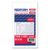 Rediform® Weekly Employee Time Cards, One Side, 4.25 x 7, 100/Pad Item: RED4K409