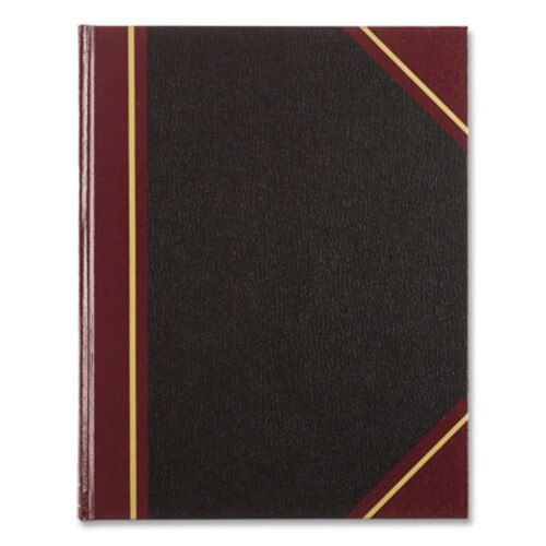 National® Texthide Eye-Ease Record Book, Black/Burgundy/Gold Cover, 10.38 x 8.38 Sheets, 150 Sheets/Book Item: RED56211