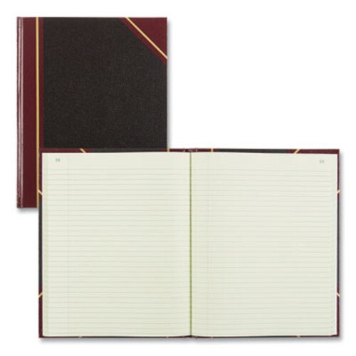 National® Texthide Eye-Ease Record Book, Black/Burgundy/Gold Cover, 10.38 x 8.38 Sheets, 150 Sheets/Book Item: RED56211