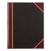 National® Texthide Eye-Ease Record Book, Black/Burgundy/Gold Cover, 10.38 x 8.38 Sheets, 300 Sheets/Book Item: RED56231