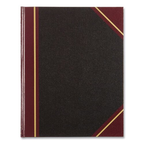 National® Texthide Eye-Ease Record Book, Black/Burgundy/Gold Cover, 10.38 x 8.38 Sheets, 300 Sheets/Book Item: RED56231