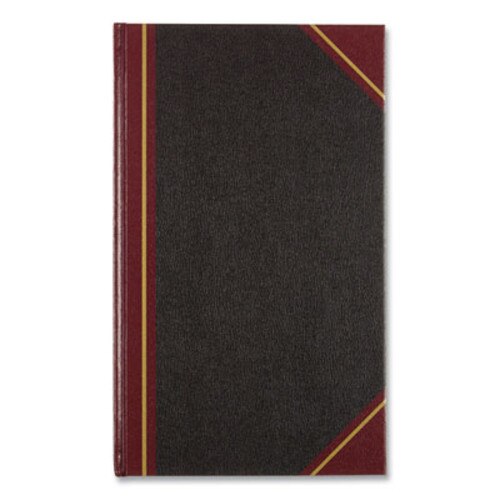 National® Texthide Eye-Ease Record Book, Black/Burgundy/Gold Cover, 14.25 x 8.75 Sheets, 300 Sheets/Book Item: RED57131