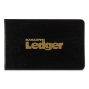 National® Four-Ring Ledger Binder Kit with A-Z Index, Black Cover, 8.5 x 5 Debit-Credit-Balance Sheets, 100 Sheets/Book Item: RED63453