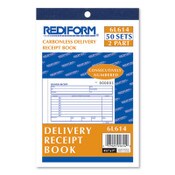Rediform® Delivery Receipt Book, Three-Part Carbonless, 6.38 x 4.25, 50 Forms Total Item: RED6L614