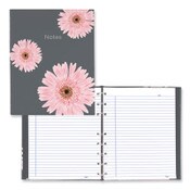 Blueline® NotePro Notebook, 1-Subject, Medium/College Rule, Pink/Gray Cover, (75) 9.25 x 7.25 Sheets Item: REDA601601
