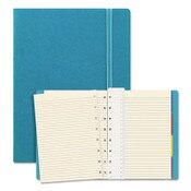 Filofax® Notebook, 1-Subject, Medium/College Rule, Aqua Cover, (112) 8.25 x 5.81 Sheets Item: REDB115012U