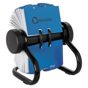 Rolodex™ Open Rotary Business Card File with 24 Guides, Holds 400 2.63 x 4 Cards, 6.5 x 5.61 x 5.08, Metal, Black Item: ROL67236