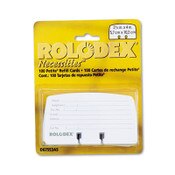 Rolodex™ Petite Refill Cards, 2.25 x 4, White, 100 Cards/Pack Item: ROL67553