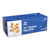 AmerCareRoyal® Knotted Bamboo Pick, Natural, 4.5", 100 Pack, 10 Packs/Carton Item: RPPR805