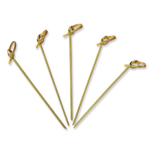 AmerCareRoyal® Knotted Bamboo Pick, Natural, 4.5", 100 Pack, 10 Packs/Carton Item: RPPR805
