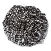 AmerCareRoyal® Stainless Steel Sponge, Polybagged, 1.75 oz, Gray, 12/Pack, 6 Packs/Carton Item: RPPS7756