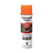 Rust-Oleum® Industrial Choice M1600 System Solvent-Based Precision Line Marking Paint, Flat Fluorescent Orange, 17 oz Aerosol Can, 12/CT Item: RST203027V