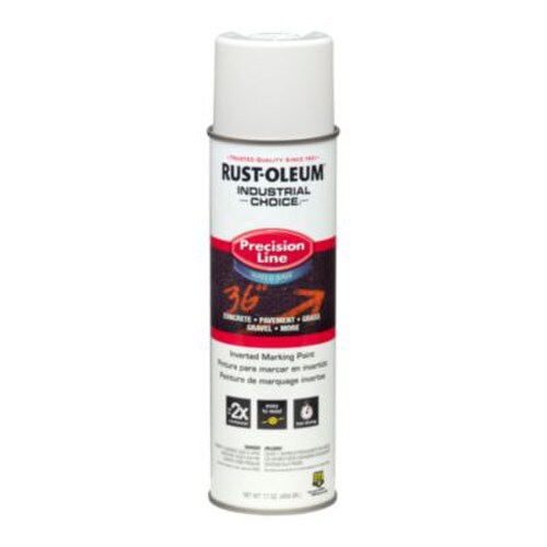 Rust-Oleum® Industrial Choice M1800 System Water-Based Precision Line Marking Paint, Flat White, 17 oz Aerosol Can, 12/Carton Item: RST203039CT