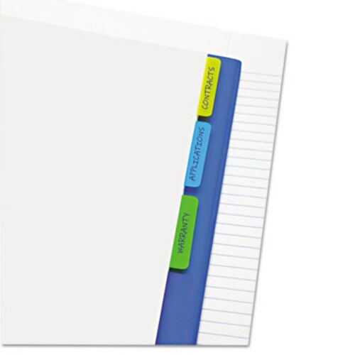 Redi-Tag® Write-On Index Tabs, 1/5-Cut, Assorted Colors, 2" Wide, 30/Pack Item: RTG31080