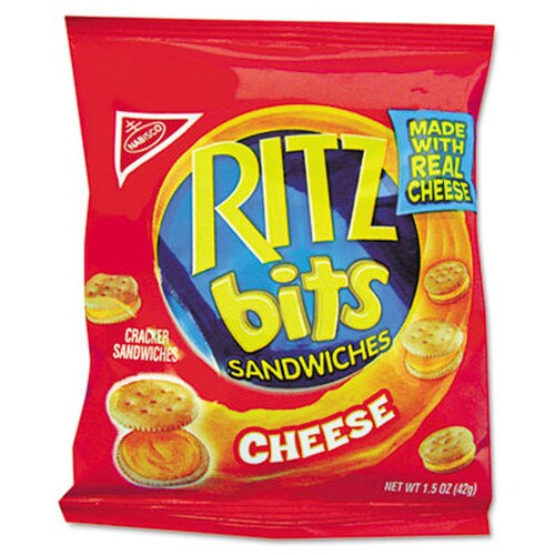 Nabisco® Ritz Bits, Cheese, 1.5 oz Packs, 60/Carton Item: RTZ06834