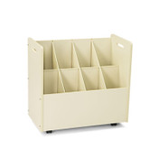 Safco® Laminate Mobile Roll Files, 8 Compartments, 30.13w x 15.75d x 29.25h, Putty, Ships in 1-3 Business Days Item: SAF3045
