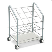 Safco® Wire Roll/Files, 12 Compartments, 18w x 12.75d x 24.5h, Gray Item: SAF3090
