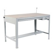 Safco® Precision Four-Post Drafting Table Base, 56.5w x 30.5d x 35.5h, Gray Item: SAF3962GR