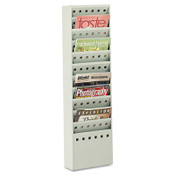 Safco® Steel Magazine Rack, 11 Compartments, 10w x 4d x 36.25h, Gray Item: SAF4321GR