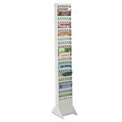 Safco® Steel Magazine Rack, 23 Compartments, 10w x 4d x 65.5h, Gray Item: SAF4322GR