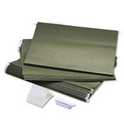 Safco® Hanging File Folders, Large Format, 1/5-Cut Tabs, Standard Green, 25/Box Item: SAF5038