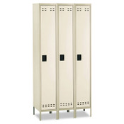 Safco® Single-Tier, Three-Column Locker, 36w x 18d x 78h, Two-Tone Tan Item: SAF5525TN