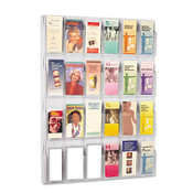 Safco® Reveal Clear Literature Displays, 24 Compartments, 30w x 2d x 41h, Clear Item: SAF5601CL