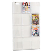 Safco® Reveal Clear Literature Displays, 12 Compartments, 30w x 2d x 49h, Clear Item: SAF5602CL
