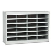 Safco® Steel/Fiberboard E-Z Stor Sorter, 24 Compartments, 37.5 x 12.75 x 25.75, Gray Item: SAF9211GRR