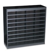 Safco® Steel/Fiberboard E-Z Stor Sorter, 36 Compartments, 37.5 x 12.75 x 36.5, Black Item: SAF9221BLR