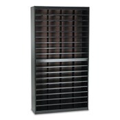 Safco® Steel/Fiberboard E-Z Stor Sorter, 72 Compartments, 37.5 x 12.75 x 71, Black Item: SAF9241BLR