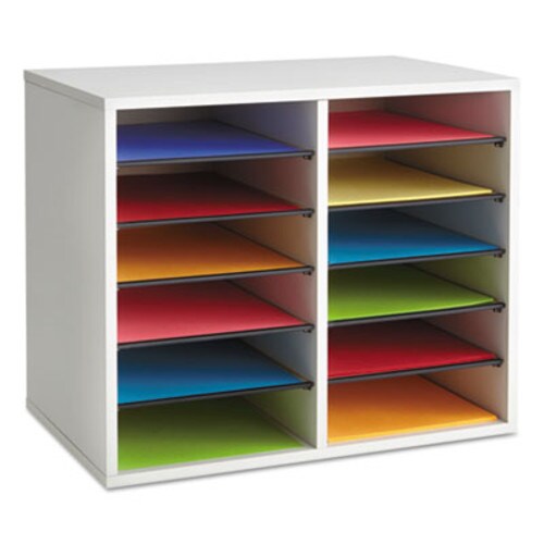 Fiberboard Literature Sorter, 12 Compartments, 19.63 x 11.88 x 16.13, Gray Fiberboard Literature Sorter, 12 Compartments, 19.63 x 11.88 x 16.13, Gray