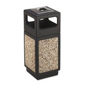 Safco® Canmeleon Aggregate Panel Receptacles, 15 gal, Polyethylene/Stainless Steel, Black Item: SAF9470NC