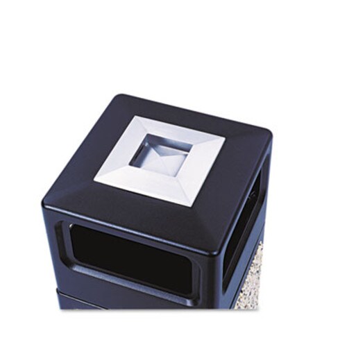 Safco® Canmeleon Aggregate Panel Receptacles, 15 gal, Polyethylene/Stainless Steel, Black Item: SAF9470NC