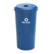 Safco® Tall Recycling Receptacle for Cans, Round, Steel, 20 gal, Recycling Blue Item: SAF9632BU