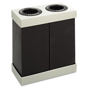 Safco® At-Your-Disposal Recycling Center, Two 28 gal Bins, Polyethylene, Black Item: SAF9794BL