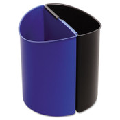 Safco® Desk-Side Recycling Receptacle, 3 gal, Plastic, Black/Blue Item: SAF9927BB
