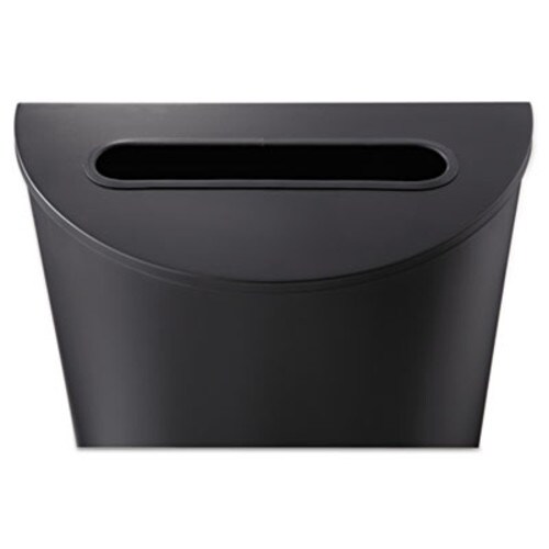 Safco® Half-Round Receptacle, Half-Round, Steel, 12.5 gal, Black Item: SAF9940BL